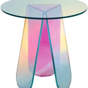 Acrylic Rainbow Coffee Table, Modern Iridescent Side Table